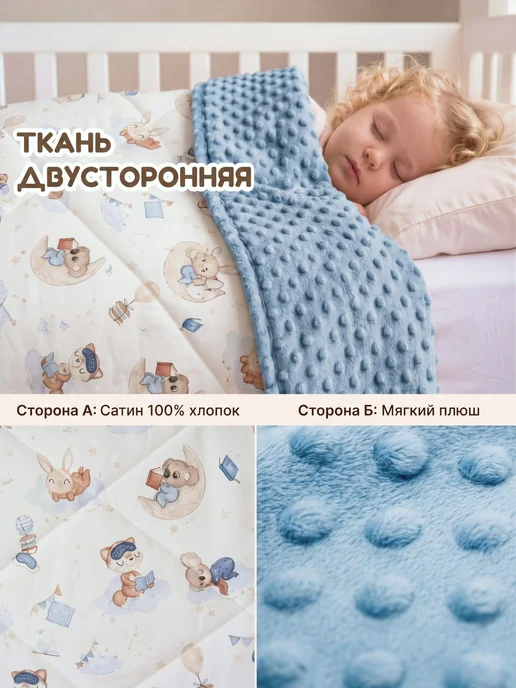 Детский плед - одеяло для новорожденных 110х140 см, 110x140 см, фото 2