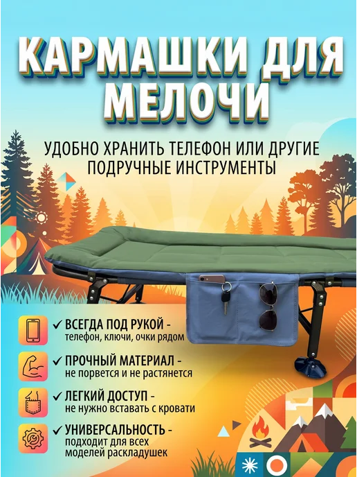 Раскладушка с матрасом взрослая для сна трансформер, серый, фото 3