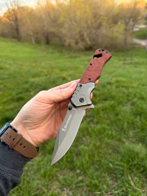 Нож складной Browning EDC туристический, красный, фото 4