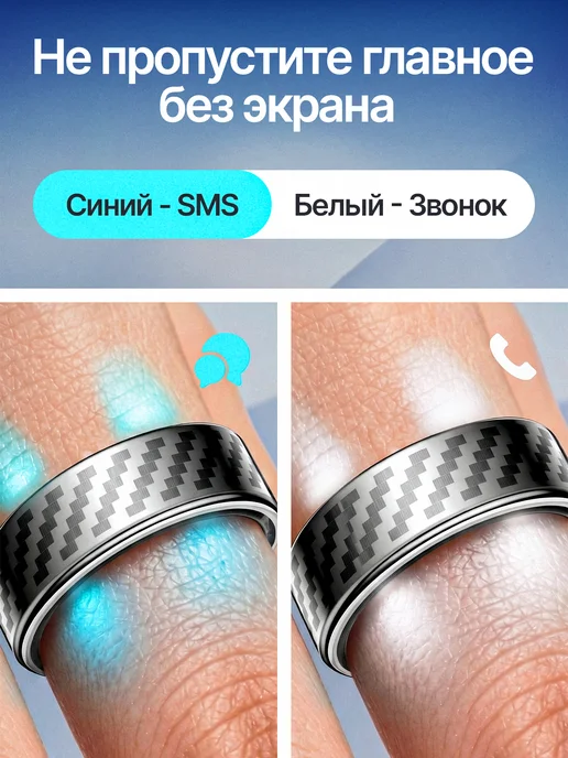 Умное кольцо фитнес Smart ring, вариант, фото 3