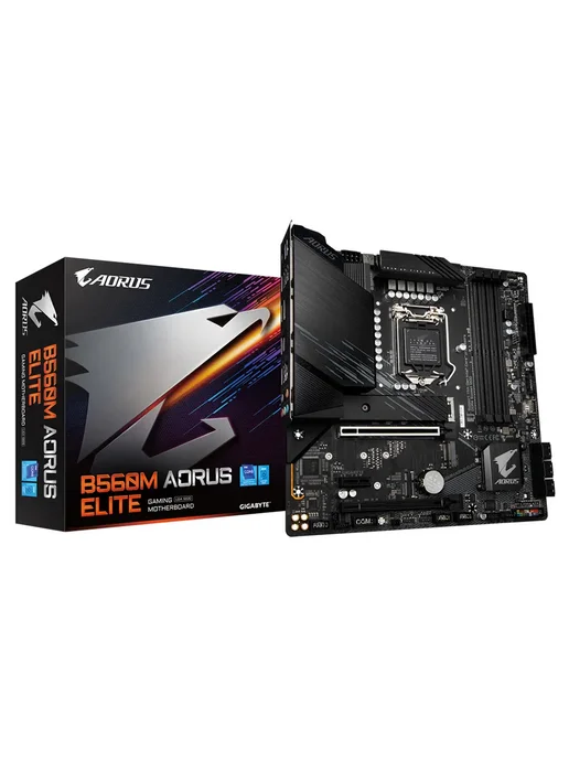 Материнская плата B560M AORUS ELITE (LGA1200 mATX DDR4), черный, фото 2