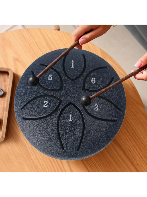Маленький Steel Tongue Drum 3 дюйма 6 нот Handpan для музыки, вариант, фото 2