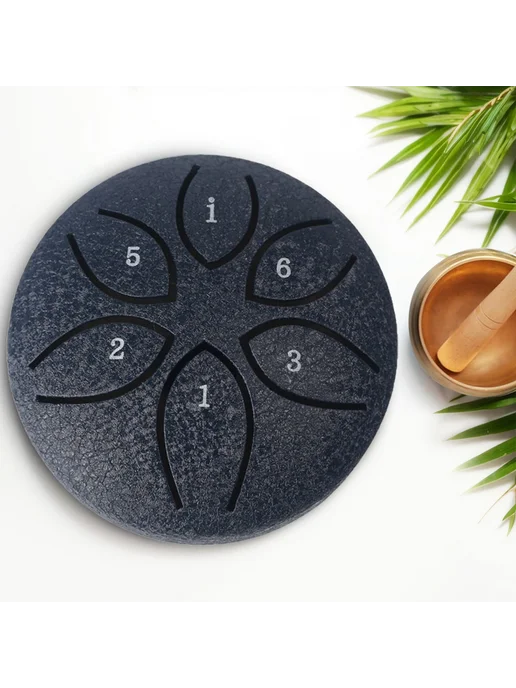 Маленький Steel Tongue Drum 3 дюйма 6 нот Handpan для музыки, вариант, фото 4