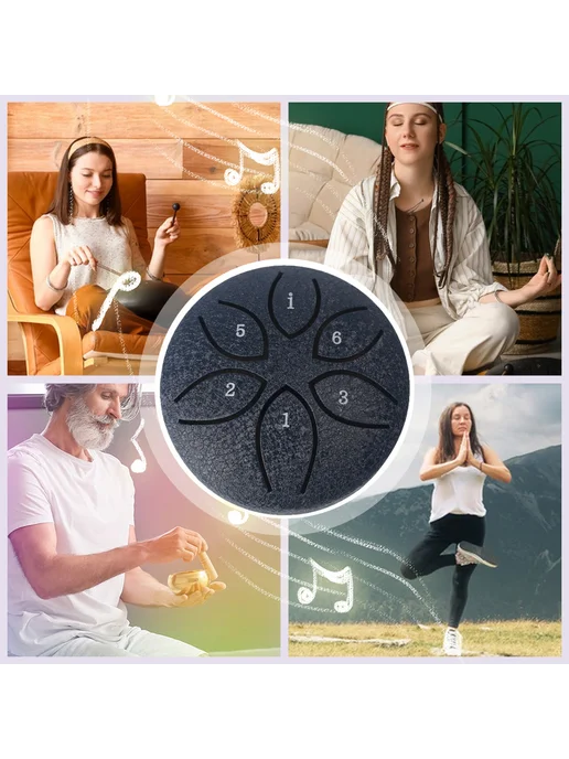 Маленький Steel Tongue Drum 3 дюйма 6 нот Handpan для музыки, вариант, фото 5