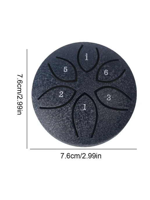 Маленький Steel Tongue Drum 3 дюйма 6 нот Handpan для музыки, вариант, фото 8