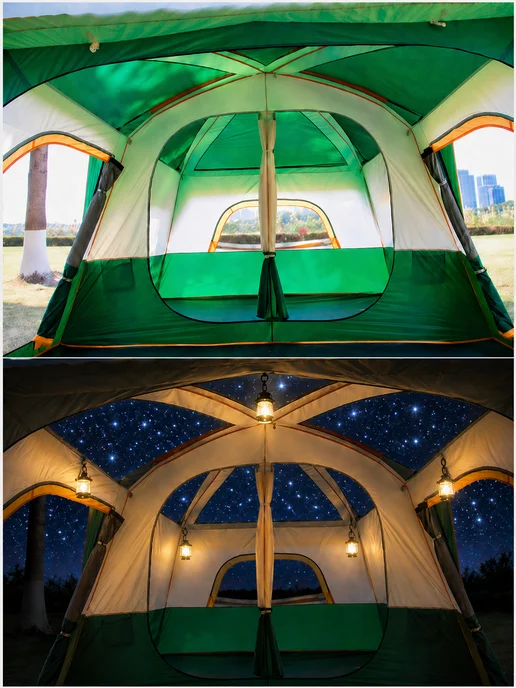 Шатер туристический 11 м2, зеленый, фото 10