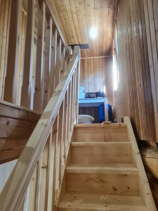 StairShop Лестница деревянная межэтажная проем 770х2447 мм (левая), 950x1895 мм, фото 5