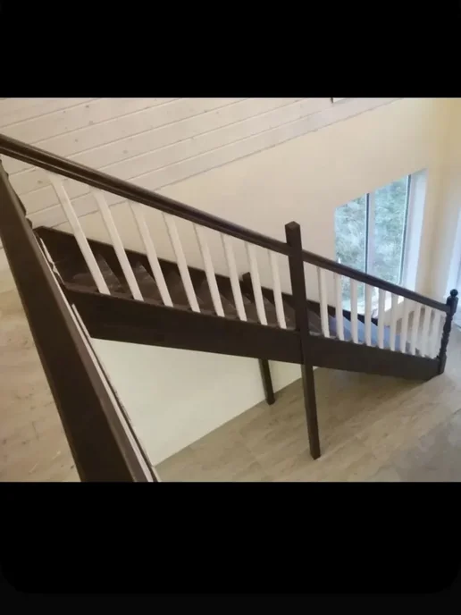 StairShop Лестница деревянная межэтажная проем 950х1710 мм (правая), 950x1895 мм, фото 7