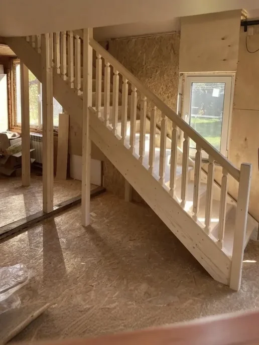 StairShop Лестница деревянная межэтажная проем 950х1710 мм (правая), 950x1895 мм, фото 8