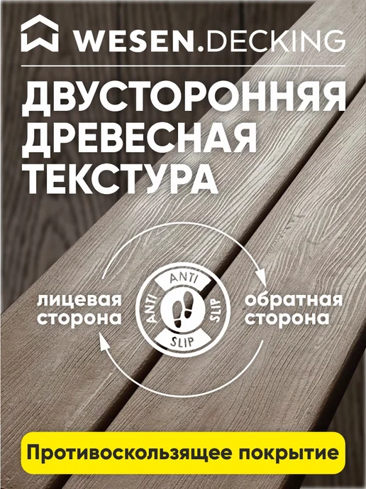 Заборная доска полимерная 110х20х1500 мм, Коричневый, 1 шт, 20x1500 мм, 1 шт, фото 5