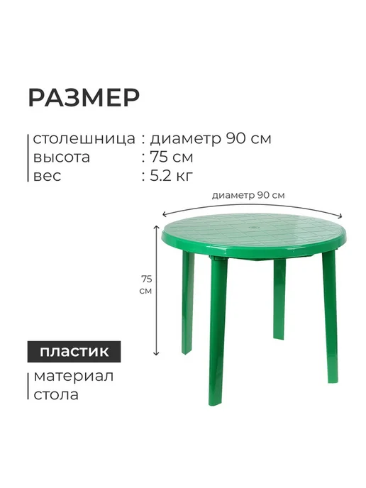 Элегантный зелёный круглый стол для интерьера, зеленый, фото 4