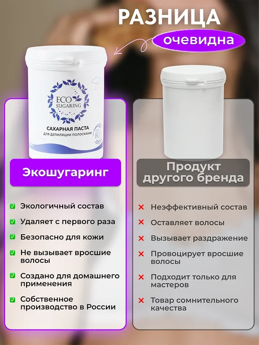 Ecosugaring сахарная паста для шугаринга плотная, вариант, фото 5