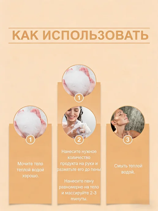 OceAura гель для душа с экстрактом хурмы, вариант, фото 4