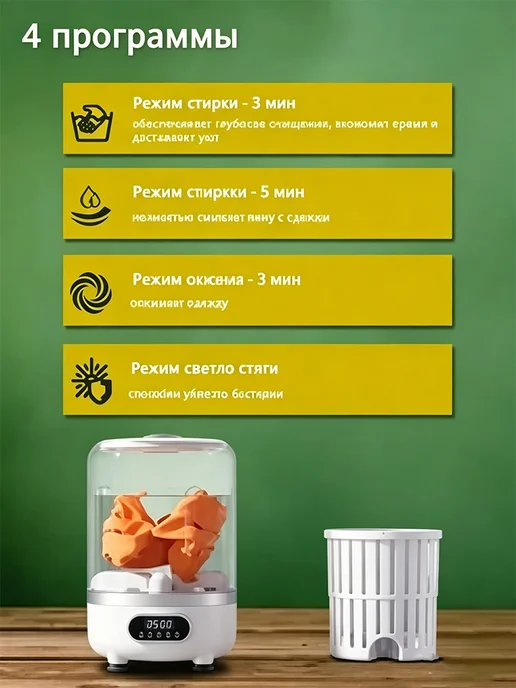 Стиральная машина полуавтомат с отжимом, белый, фото 8