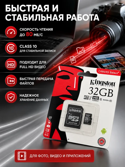 Адеми 3 Карта памяти microSD флешка для телефона и регистратора, вариант, фото 2