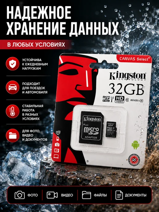 Адеми 3 Карта памяти microSD флешка для телефона и регистратора, вариант, фото 4
