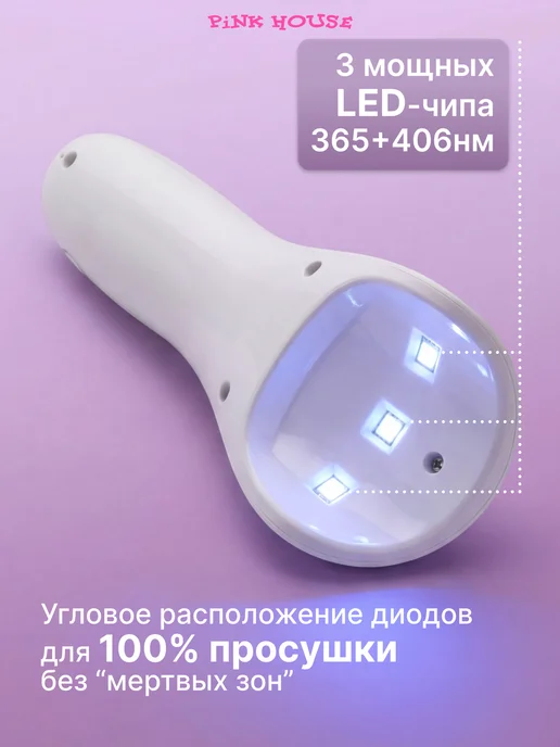 Pink House Лампа LSQ3 UV LED на один палец, розовый, фото 2