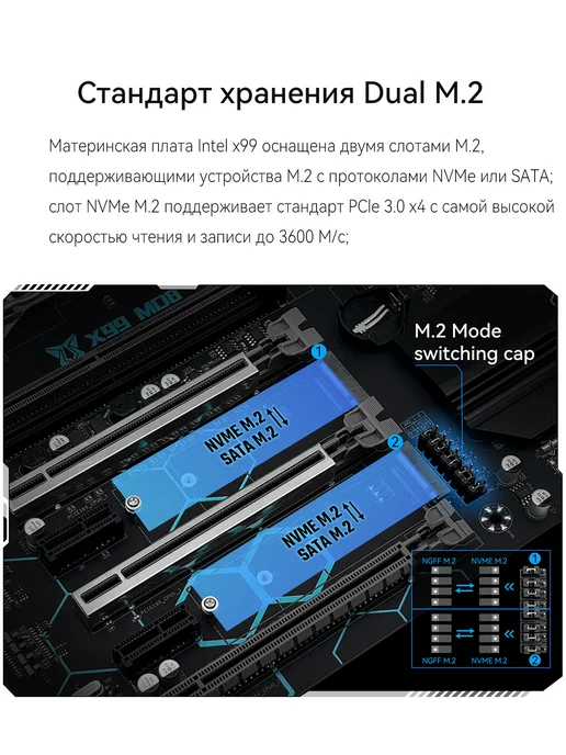 Материнская плата MACHINIST X99 MD8 материнская плата DDR4 LGA 2011-3 E-ATX MACHINIST, черный, фото 4