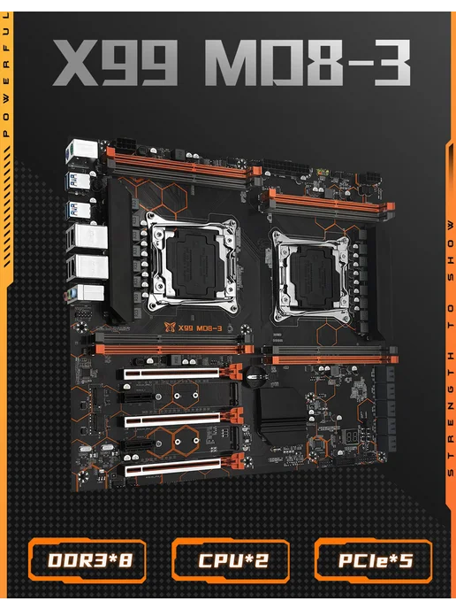 Материнская плата MACHINIST X99 ddr3 материнская плата LGA 2011-3 E-ATX MACHINIST MD8-3, черный, фото 7