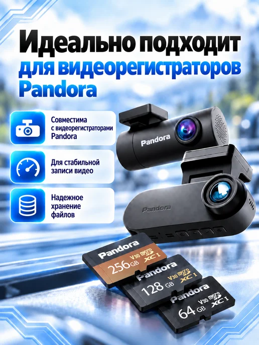 Pandora, автоэлектроника Карта памяти Micro SD 256 ГБ High Endurance V30, 256 ГБ, фото 4