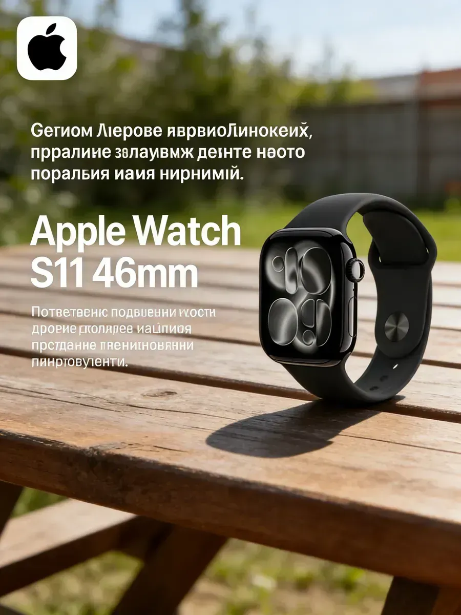 Apple Watch S11 46mm 46 мм деловые часы чёрный
