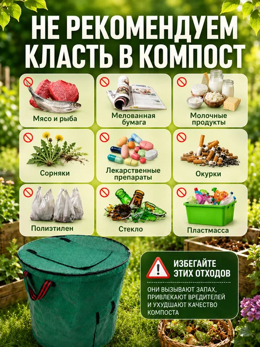 Компостер садовый с окном на крышке 300л, 300 л, фото 4