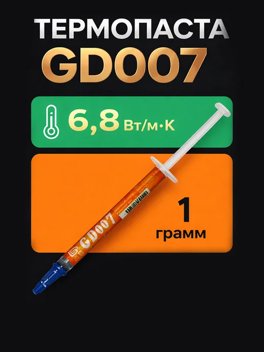 Термопаста GD900 7грамм, термопаста, в упаковке 23 г