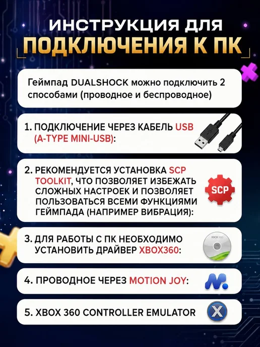 Геймпад для PS 4, ПК и телефона беспроводной, белый, фото 6