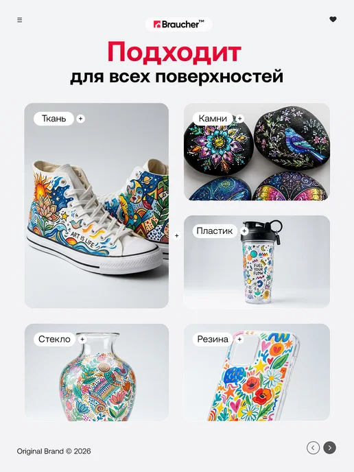 Braucher Акриловые маркеры для рисования набор фломастеров творчества, белый, фото 4