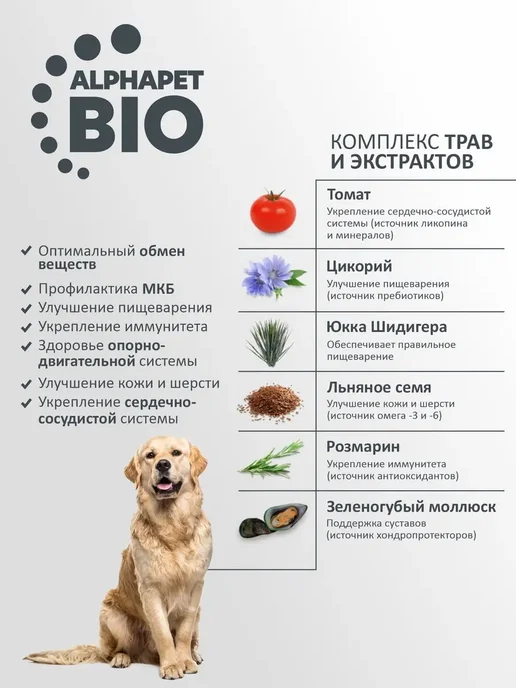 Сухой корм AlphaPet WOW Сердце для собак, крупные, говядина, 3 кг, фото 2