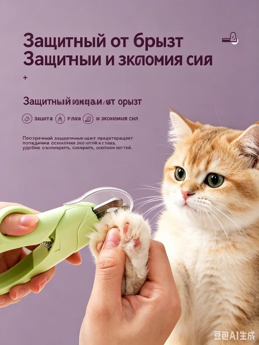 Xiaomi когтерезка с подсветкой для кошек и собак, зеленый