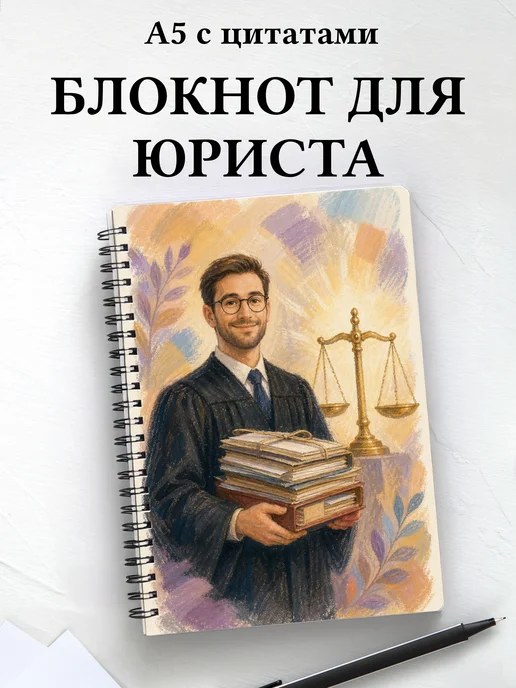 Блокнот юриста с мотивирующими цитатами