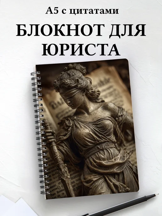 Блокнот юриста с мотивирующими цитатами