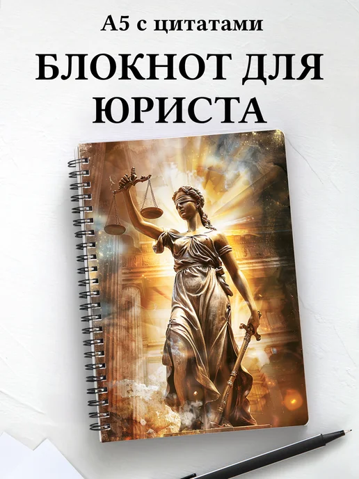 Блокнот юриста с мотивирующими цитатами