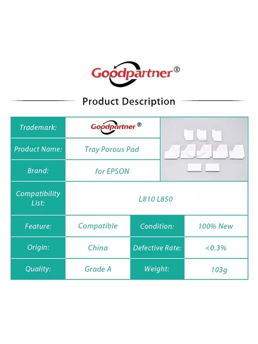 Goodpartner Комплект резервуаров для отработанных чернил для, черный, фото 4