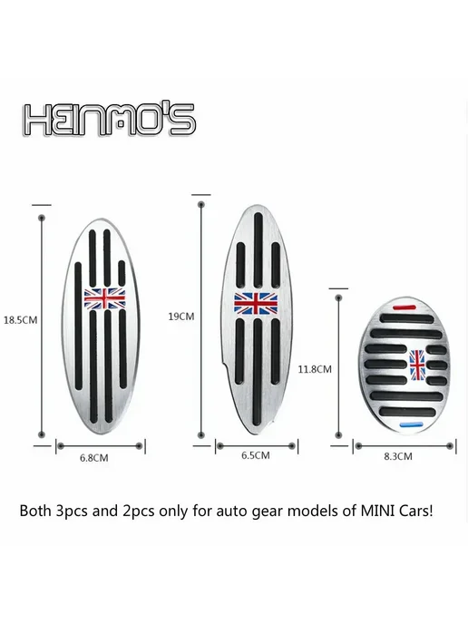 Нет бренда Наклейки на педали Mini Cooper, 3 шт. Red Jack, 3 шт, фото 4
