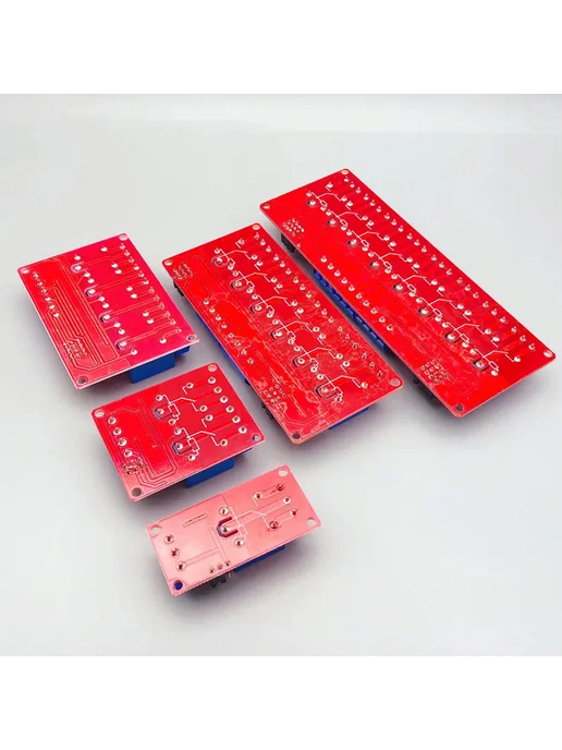WGXCPP Реле-модуль 4-канальный, 5 12 24V, red, красный, фото 4