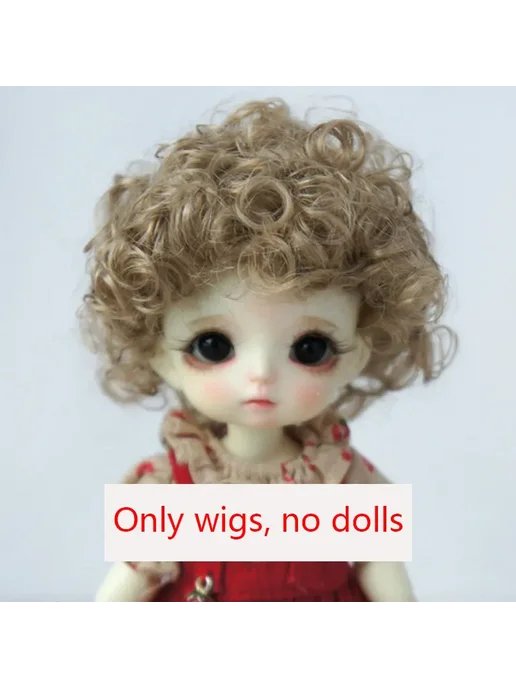 XiDonDon Парик для куклы 1 8 BJD, золотисто-коричневый, Wig only-522-, золотой