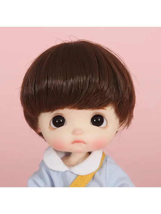 XiDonDon Парик для куклы 1 8 BJD, золотисто-коричневый, Wig only-522-, золотой, фото 3