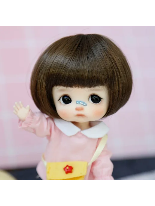 XiDonDon Парик для куклы 1 8 BJD, золотисто-коричневый, Wig only-522-, золотой, фото 5