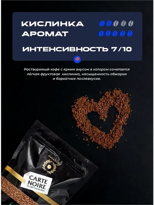Кофе растворимый Carte Noire 500 г с молотой арабикой, 500 г, фото 4