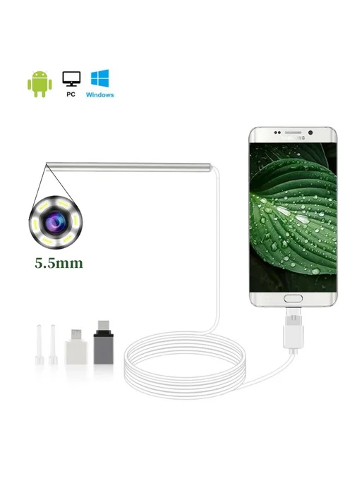 luxmart Эндоскоп 5.5 мм, черный, 480P для Android, черный, фото 4