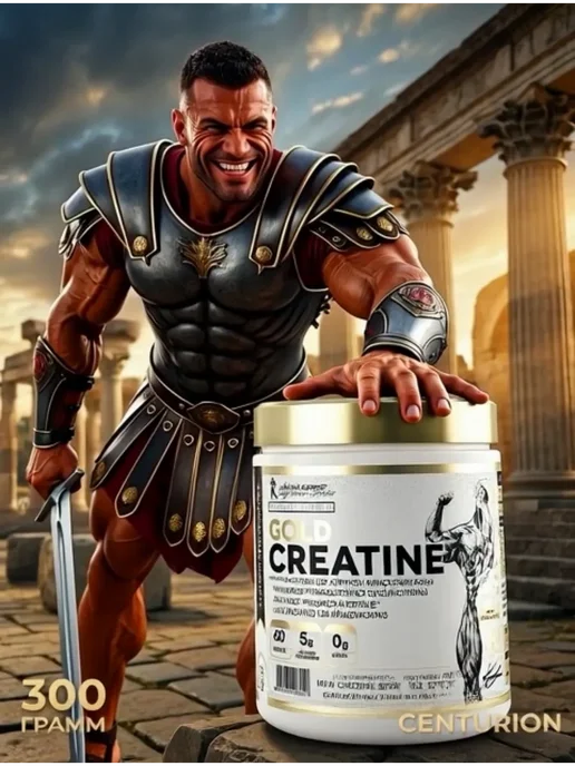Kevin Levrone Креатин моногидрат Gold Creatine 300 грамм, для набора веса, золотой, фото 2