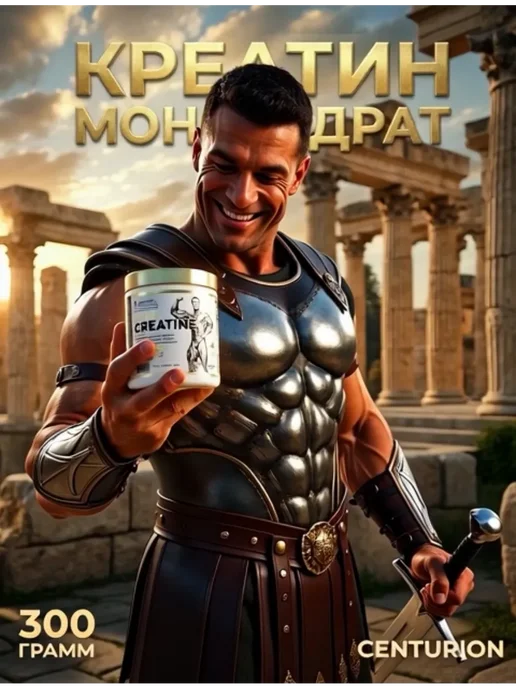 Kevin Levrone Креатин моногидрат Gold Creatine 300 грамм, для набора веса, золотой, фото 4