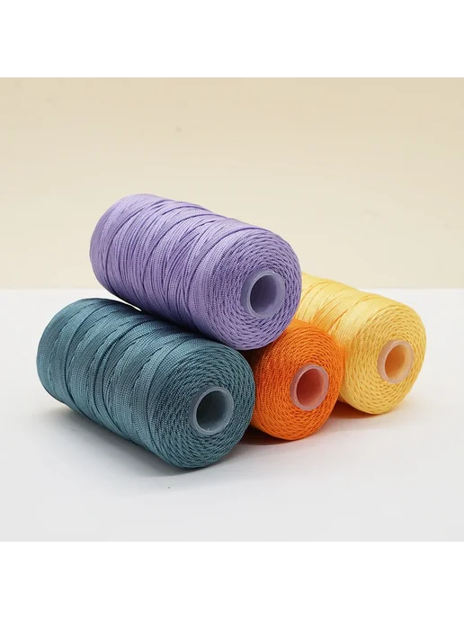 Нет бренда Пряжа нейлоновая бордовая 100г, 1,5 мм, Color 21 zao hong, 100 г, фото 4