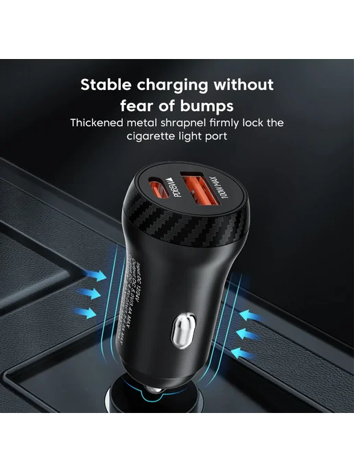 Olaf Автомобильное зарядное устройство 2 USB Type C, 120W, Черный, 120 Вт, фото 4