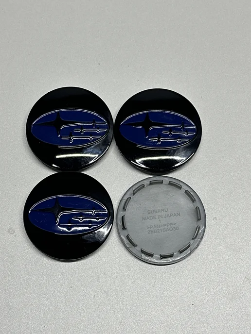 Колпачки на ступицу колеса Субару Заглушки диска Subaru, черный, фото 2