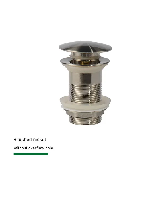 SEKOVA Раковинный слив brushed nickel без перелива, вариант