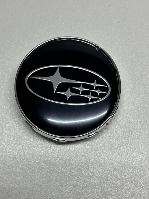 Колпачки на ступицу колеса Субару Заглушки диска Subaru, черный, фото 2
