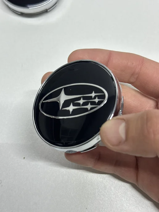 Колпачки на ступицу колеса Субару Заглушки диска Subaru, черный, фото 5